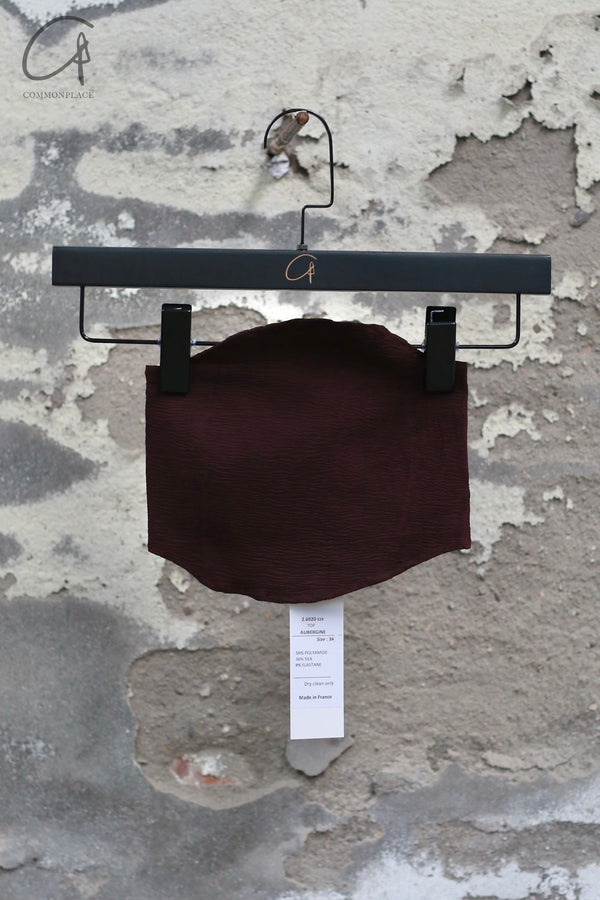 Marc Le Bihan Shrink Silk Stretch Elastic Bandeau 26920 Series French Handmade MLB-26920-AUBERGINE 24 New Colors